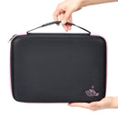 Beschan Essential Oil Storage Case Travel Carrying Oil Holder 70 for 5 10 15 ml Bottles & Roller Bottles with Stickers and Bottle Opener PINK-13.2"Lx9.4"Wx3.7"H BES CHAN