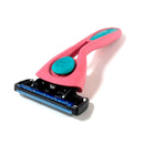 Preserve POPi Shave 5 Razor System Made with Recycled Ocean Plastic and 5-blade cartridge (Recycled Ocean Plastic: Coral Pink) Preserve