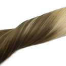 GOO GOO Human Hair Extensions Clip in Ombre Ash Brown to Platinum Blonde 120g 7pcs 18 Inch Straight Real Clip in Hair Extensions Thick Hair Weft Natural Remy Hair Extensions for Women GOO GOO Store