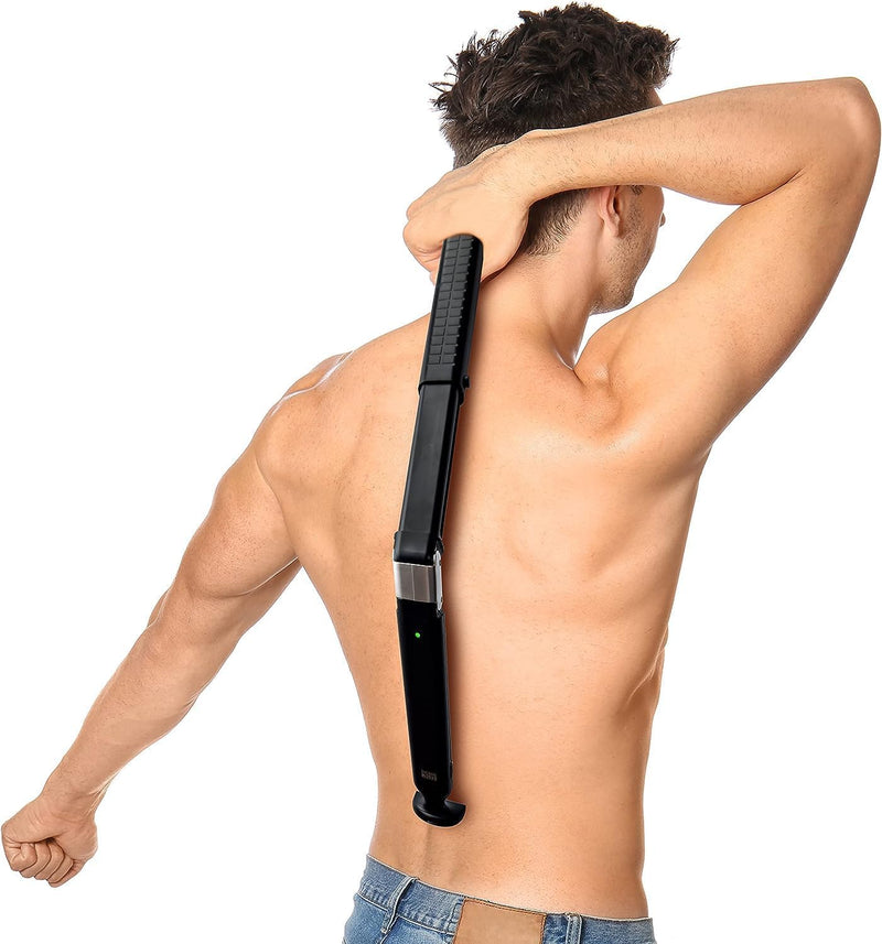 Chargeworx Electric Back Shaver and Hair Trimmer for Men Body Groomer with Extendable Back Blade Electric Razor for Hard to Reach Areas Back Shavers and Manscaping Tool for Men Battery Powered Infinity Warehouse