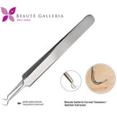 Beaute Galleria 4 Pieces Blackhead Remover Pimple Extractor Popper Bend Curved Tweezers for Acne Comedone Blemish Whitehead Zit Removal Tool Kit with Instructions BEAUTÉ GALLERIA