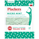 Plackers Micro Mint Dental Floss Picks, 150 Count, Pack of 4 Plackers