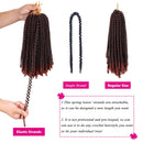 12 Inch Spring Twist Crochet Hair 6 Packs Jamaican Bounce Twist Braids Ombre Mini Passion Twist Crochet Braiding Hair Fluffy Synthetic Hair Extensions(15strands/Pack;T1B/350