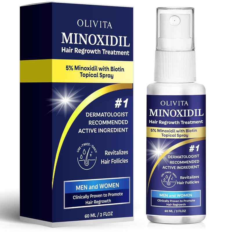 5% Minoxidil for Men and Women Hair Growth: Minoxidil Spray Hair Regrowth Treatment Serum with Biotin & Rosemary -Stop Hair Thinning and Hair Loss For Stronger Thicker Longer Hair Infinity Warehouse