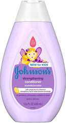 Johnson's Strengthening Tear-Free Kids' Conditioner with Vitamin E Strengthens & Helps Prevent Breakage, Paraben-, Sulfate- & Dye-Free, Hypoallergenic & Gentle on Toddler Hair, 13.6 fl. oz Johnson's Store