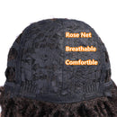 Lady Hanne Dreadlock Wig Black Brown Short Curly Braided Twist Dreadlock Wigs Heat Resistant Synthetic Daily Party Replacement Wig for Women Lady Hanne