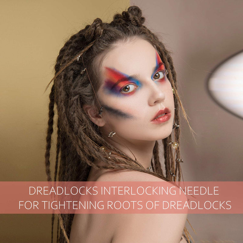 5 Pieces Dreadlocks Tool Sisterlocks Craft Dreadlocks Hair Extensions Locs Tightening Accessories Easyloc Hair Tool Crochet with 1 Metal Gift Box for Different Locs (Rose Gold, Silver) WILLBOND Store