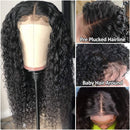 ALLRUN Curly Lace Front Human Hair Wigs Pre Plucked With Baby Hair 4x4 Lace Closure Curly Wigs Human Hair 150% Density Brazilian Curly Hair Wigs For Black Women(20 Inch) ALLRUN Store