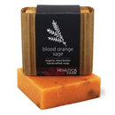 Moisturizing Organic Shea Butter Bar Soap | Naturally Nourishes Skin with Coconut Oil & Olive Oil | Handcrafted in USA (Blood Orange Sage, 1 Bar) Hemlock Park Store