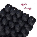 Ombre Kanekalon Braiding Hair 5 Pack Ombre Jumbo Braiding Hair Extensions 24 Inch Jumbo Braid Synthetic Hair for Braiding (5 pack, Black) Angels Beauty Store