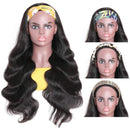 UNice Body Wave Headband Human Hair Wig Glueless None Lace Front Headband Wig Brazilian Virgin Hair Wear and Go Headband Wigs for Black Women 150% Density 14inch UNICE Store