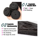 Body Wave Human Hair 4 Bundles (18 20 22 24 inch) Ayisha Unprocessed Human Hair Body Wave Bundles Natural Black Color Double Weft Extension Human Hair 4 Bundles for Black Women Seekomi