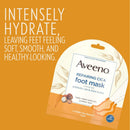 Aveeno Repairing CICA Foot Mask & Hand Mask with Prebiotic Oat and Shea Butter, for Extra Dry Skin, 1 ea Aveeno