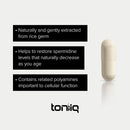 Toniiq Ultra Concentrated 500mg Spermidine Supplements for Men and Women - Non-Synthetic Spermidine Standardized to No Less Than 1% Spermidine - 5mg Spermidine per Serving Rice Germ Extract Infinity Warehouse
