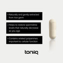 Toniiq Ultra Concentrated 500mg Spermidine Supplements for Men and Women - Non-Synthetic Spermidine Standardized to No Less Than 1% - 5mg per Serving Rice Germ Extract Infinity Warehouse