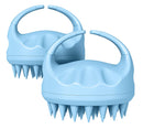 Hair Scalp Massager and Shower Dandruff Brush by Flathead Products - for Shower Dandruff Removal - Wet and Dry Use - Encourages Growth - Includes 2 Massage Removal Heads | Blue (2-Pack) Flathead Products Store