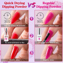 Lavender Violets Dip-Powder-Nail-Kit Starter 36 Colors Quick Drying Dipping Powder Set - Pale Purple, Orchid, Nude, Pink, Navy Blue - Summer and Christmas Colors for Dip Nails Manicure Pedicure M951 Lavender Violets