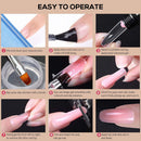 Poly Nail Gel Kit, Phoenixy 6 Colors Poly Nail Extension Gel Kit with 36W LED U V Nail Lamp Basic Nail Art Tools All In One Manicure Starter Kit Gift phoenixy