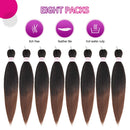 Braiding Hair Pre Stretched Ombre Expression Braiding Hair 20inch 8packs Senegalese Box Braids Professional Synthetic Fiber Crochet Hair Extensions(T1B/30) MIRRA'S MIRROR Store