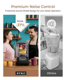 SYBO HS-210E Professional-Grade Commercial Blender With Quiet Shield, Heavy-Duty 2HP High-Speed, 48oz BPA-Free Jar, Easy Cleaning & Dishwasher-Safe, for Juice, Ice Shakes, Smoothies, Metallic Infinity Warehouse