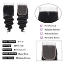 Peruvian Loose Deep Wave Bundles with Closure, 9A Virgin Hair Long Loose Deep Hair 3 Bundles with 4x4 Top French Lace Closure with Baby Hair (22/24/26+20 Inch, 3 Bundles+Free Part Closure) DONG H hair