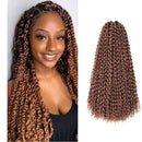 8 Packs Passion Twist Hair 18 Inch Passion Twist Crochet Hair Ombre Water Wave Crochet Braiding Hair Extensions (18 inch, 30