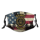 Tequfe United States Army US Army Veteran Face Mask Reusable Facial Balaclavas Fashion Design Uv Protection Face Protection With 2 Filters Tequfe