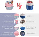 Barrel Makeup Bag Travel Drawstring Cosmetic Bag Toiletry Organizer Waterproof for Women and Girls (Small, Flamingo) Narwey