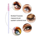 100 PCS Mascara Brushes Disposable Eyelash Brushes Eye Lash Eyebrow Applicator Cosmetic Makeup Brush Tool (White-Pink) Elisel