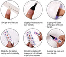 Makartt Nail Art Foil Glue Gel with Flower and Butterfly Foil Sticker Nail Prints Set Nail Transfer Tips Christmas Art DIY 15ML, 20PCS (2.5cm100cm) Stickers, Nail Dryer Curing Lamp Required Makartt