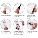 Makartt Nail Art Foil Glue Gel with Flower and Butterfly Foil Sticker Nail Prints Set Nail Transfer Tips Christmas Art DIY 15ML, 20PCS (2.5cm100cm) Stickers, Nail Dryer Curing Lamp Required Makartt