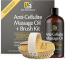 Anti Cellulite Massage Oil and Firm Dry Brush Kit | Collagen & Stem Cell Skin Tightening Kit | Radiant Body Care Kit for Women by M3 Infinity Warehouse
