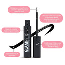 Glamnetic Lashes - Lucky + Black Liquid Liner Bundle | Vegan Magnetic Eyelashes, Short Cat Eye Faux Mink Lashes, Flared, Winged Full Volume, Reusable up to 60 times - 1 Pair Glamnetic