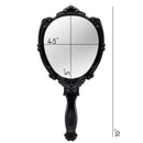 Probeautify Decorative Hand Held Mirror - Beautifully Butterfly Design Hand Mirrors with Handle - Lightweight Mirror - 180 Degrees Full Folding Portable Mirror - Travel Makeup Mirror (Black) PROBEAUTIFY