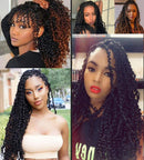 8 Packs Passion Twist Hair 18 Inch Passion Twist Crochet Hair For Black Women Water Wave Crochet Braiding Hair Extensions (1B) Angels Beauty