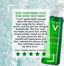 Vichy Normaderm Daily Acne Face Wash, Salicylic Acid Face Cleanser for Oily & Acne Prone Skin, Acne Cleanser that Clears Clogged Pores and Blackheads, Cleansing Gel for Clear Skin Vichy