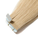 Tape in Hair Extensions Blonde 100% Remy Human Hair 12''-24'' Double Side Tape Seamless Skin Weft Rooted Tape on Natural Hair Extensions 20pcs Long Straight Silky(14 inch 60g,