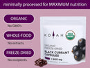 Organic Black Currant Capsules, Freeze-Dried: 60 Capsules Infinity Warehouse