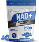 WELLNESS LABSRX NAD+ Supplement - Third-Party Tested NMNH Supplement Softgels, NAD Resveratrol 2500mg NAD Supplements for Anti-Aging, Longevity, and Cellular Health Support - Made in USA Infinity Warehouse