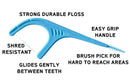 Trueocity Dental Flossers Brush Picks 4 Pack w/ Travel Case (200 Total Count), Dental Floss Glides Easy Between Teeth, Flosser Helps Prevent Tooth Decay & Gum Disease, Easy Grip Handle, Mint Flavored Trueocity