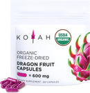 Organic Dragon Fruit Capsules, Freeze-Dried: 60 Capsules Infinity Warehouse