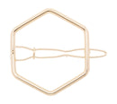 L. Erickson Metal Hexagon Tige Boule Barrette - Gold L. Erickson