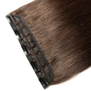 18 Inch Clip in Hair Extensions 100% Human Hair Long Thin Clip on Human Hairpieces Standard Weft One Piece 5 Clips 50g Straight Hair for Women
