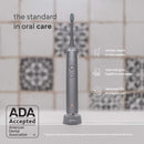 AquaSonic Vibe Series Ultra Whitening Toothbrush – ADA Accepted Electric Toothbrush - 8 Brush Heads & Travel Case - Ultra Sonic Motor & Wireless Charging - 4 Modes w Smart Timer – Charcoal Metallic Aquasonic