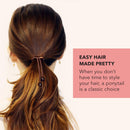 Pulleez Sliding Ponytail Holder, Set of 2 - Acrylic Charms - Black/ Brown Elastic Hair Ties Pulleez