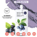 Look At Me Mud Mask Minis (2-Pack) Blueberry, Korean Beauty Face Mask with Kaolin and Bentonite Clay, Korean Skin Care - Pore Minimizer Brightening Mask, Hydrating Facial Mask (Up to 4 Uses Per Pack) LOOKATME