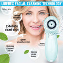 Gackoko Facial Cleansing Brush- Latest advanced cleasing Technology & 3 Brush Heads-USB Rechargeable Electric Rotating Face- IPX6 Waterproof-Advanced Face Spa System for Exfoliating Deep clease (Blue) Gackoko