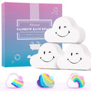 Bath Bombs with Rainbow Bubble, Ribivaul XXXL Size 6.5oz x3 Handmade Bath Bombs with Pure Ingredients, Bath Bombs for Women and Kids with Rich Bubbles, Great Gift Option for Christmas, Halloween Ribivaul