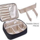 Travel Makeup Bag Large Cosmetic Bag Makeup Case Organizer for Women and Girls (A-Black) Narwey