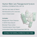 Marini SkinSolutions Travel Size Starter Skin Care Management System, Normal to Combination Skin with Antioxidant Daily Face Protectant SPF 33 - Cruelty Free - Made in the USA Infinity Warehouse